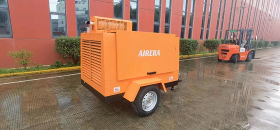 185cfm @100psi Kompresor Sekrup Portable Diesel