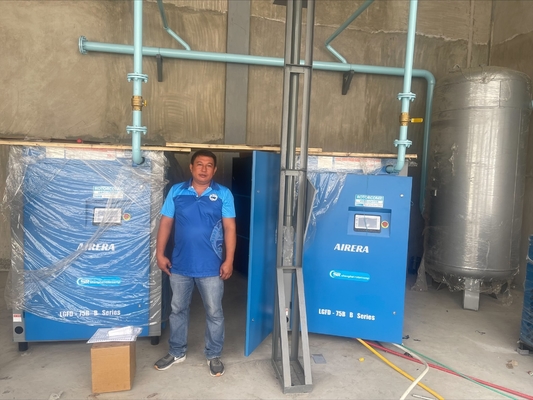 30% Penghematan energi 75kw/100hp VSD sekrup kompresor 7-15bar