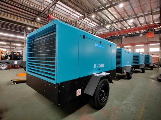 Low Noise A Diesel Screw Compressor Untuk Aplikasi Industri/Komersial 210-260HP