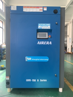Efisiensi LGFD-75KW Low Noise Screw Air Compressor Pendingin Udara