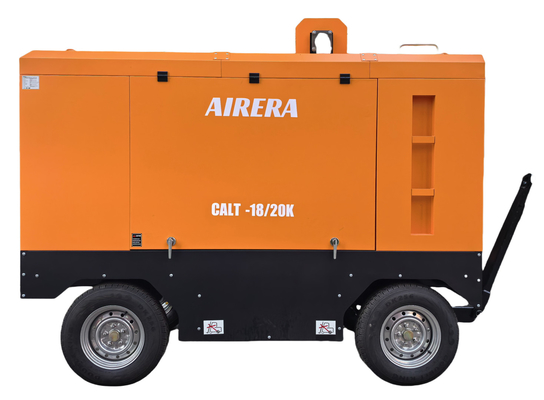 Shanghai Rotorcomp CALT-18/20K Kompresor sekrup bertenaga diesel untuk kinerja optimal pada suhu sekitar 55 ° C