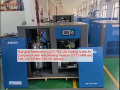 Shanghai Rotorcomp LGCD-75DC Air Cooling Screw Air Compressor dengan Max.Pressure Kerja 0.7-1.3 MPA dan 3.60-2.40 M3/Min Free Air Delivery