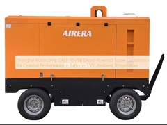 Shanghai Rotorcomp CALT-18/20K Kompresor sekrup bertenaga diesel untuk kinerja optimal pada suhu sekitar 55 ° C